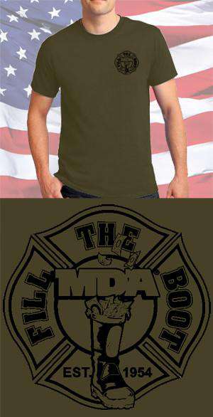 Screen Print Design MDA Fill the Boot Maltese CrossFire Department Clothing