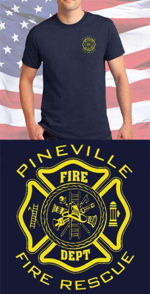 Screen Print Design Pineville Fire Department Maltese CrossFire Department Clothing