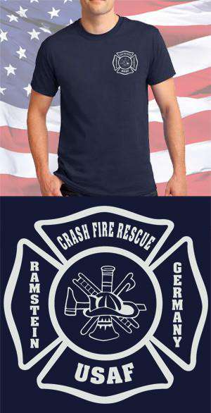 Screen Print Design Ramstein AFB Fire Department Maltese CrossFire Department Clothing