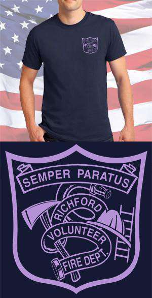 Screen Print Design Richford Fire Department Maltese CrossFire Department Clothing