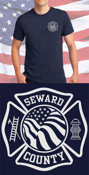 Screen Print Design Seward County Fire Department Maltese CrossFire Department Clothing