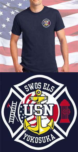 Screen Print Design US Navy SWOS Anchor Maltese CrossFire Department Clothing