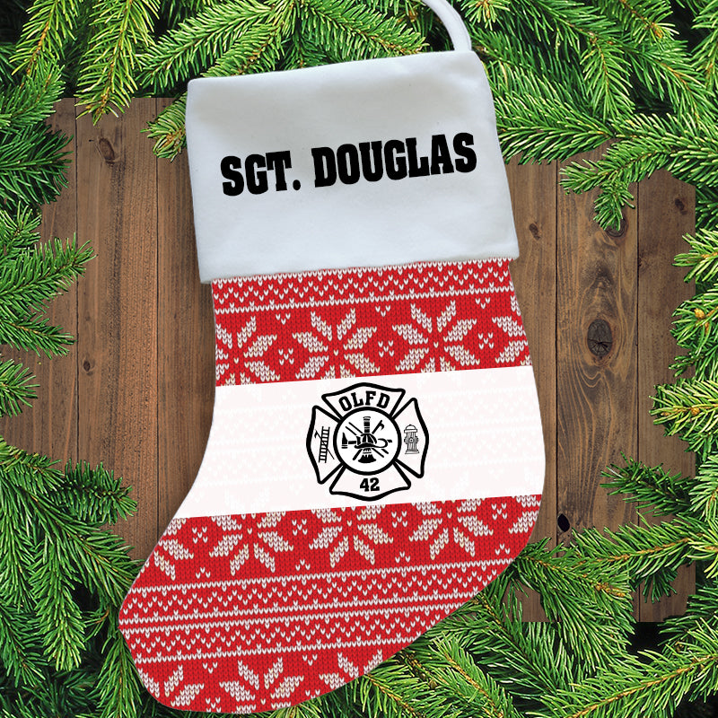Firefighter Christmas Stocking - SUB