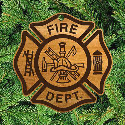  Firefighter Christmas Ornament - Maltese Cross - LZRFire Department Clothing