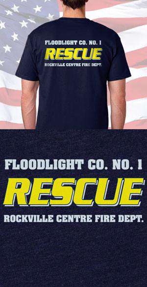 Screen Print Design Rockville Centre Fire Department Rescue Back DesignFire Department Clothing