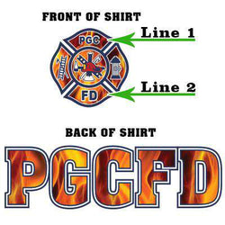 Customization Custom Printed Fire Maltese Pattern T-Shirt - Gildan G200 - DIGFire Department Clothing