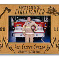 Worlds Greatest Firefighter Engraved Frame