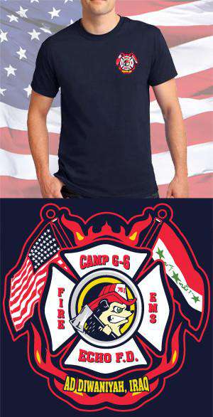 Screen Print Design Camp G-6 Fire Department Maltese CrossFire Department Clothing
