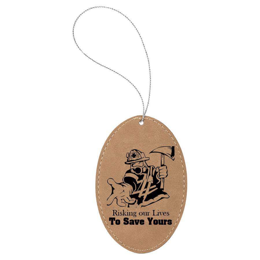 Laser Engraved Accesory Oval Ornament-GFT1080-LZRFire Department Clothing