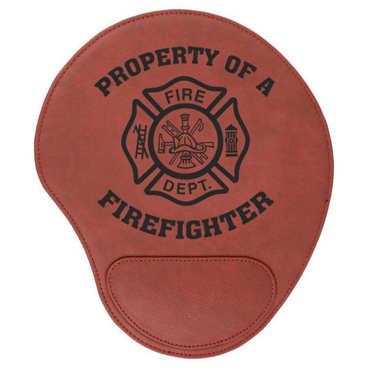 Laser Engraved Accesory Laserable Leatherette Mouse Pad- GFT629-LZRFire Department Clothing