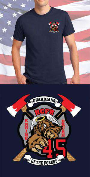 Screen Print Design California Forest Firefighters Maltese CrossFire Department Clothing