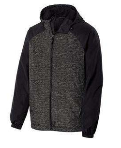 Sweatshirt Heather Colorblock Raglan Hooded Wind Jacket - Sport-Tek - JST40Fire Department Clothing