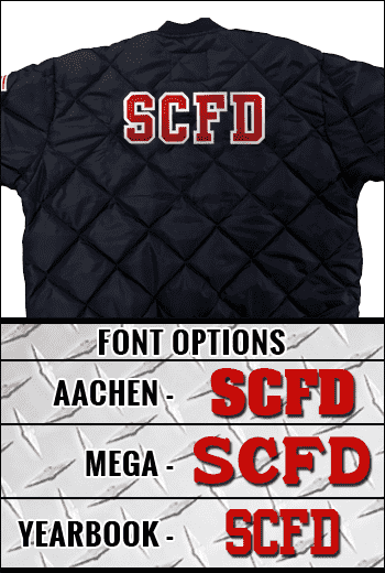 Customization 4" Sewn-On Tackle Twill Solid Letters for Upper BackFire Department Clothing