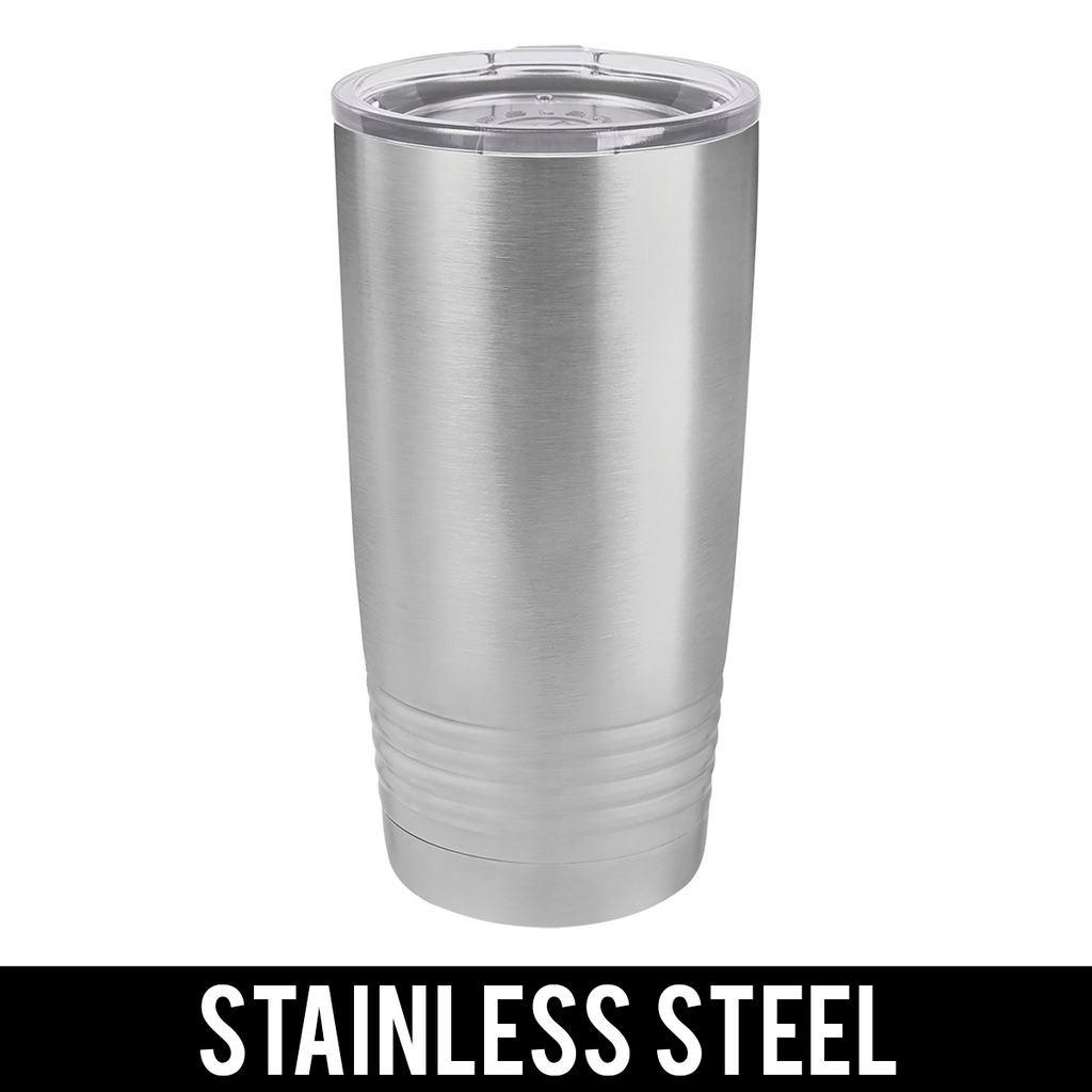 Custom Printed Stainless Steel Travel Mugs | 15 oz. | 1 Color Custom Imprint | Plastic Liner - Qty: 12