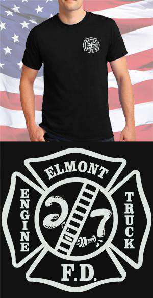 Screen Print Design Elmont Fire Department Maltese CrossFire Department Clothing