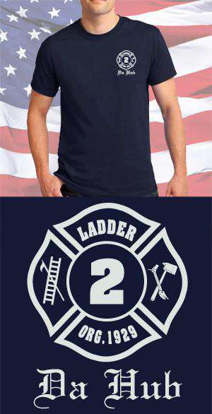 Screen Print Design West Hempstead Fire Department Ladder 2 Maltese CrossFire Department Clothing