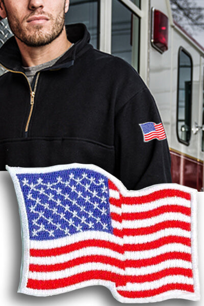 Left Sleeve Wavy American Flag Patch