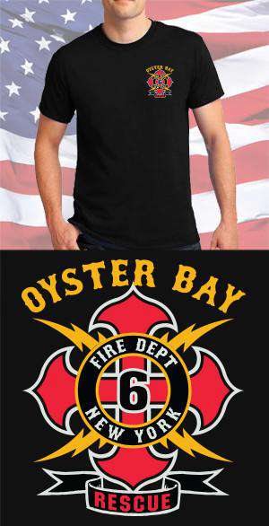 Screen Print Design Oyster Bay Fire Department Maltese CrossFire Department Clothing