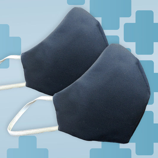 Navy Civilian Face Mask Covering - Made in USA - 100% Cotton - Poppi 2.0