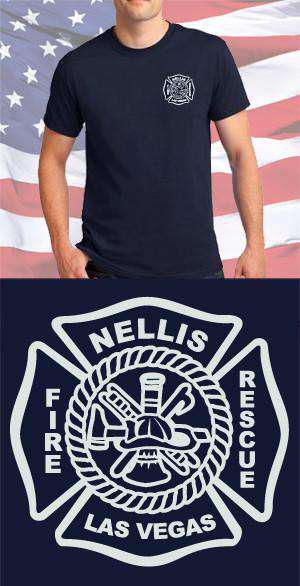Screen Print Design Nellis Creech Fire Department Maltese CrossFire Department Clothing