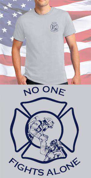 Screen Print Design No One Fights Alone Maltese CrossFire Department Clothing