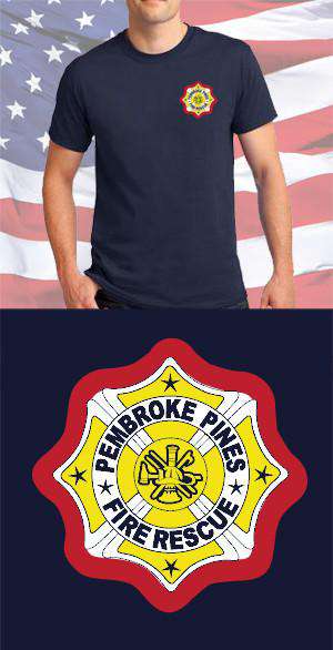 Screen Print Design Pembroke Pines Fire Department Maltese CrossFire Department Clothing