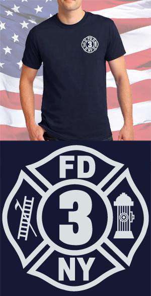 Screen Print Design NYFD Basic Maltese CrossFire Department Clothing