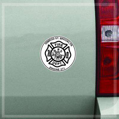  Custom Fire Department Maltese Decal Sticker Set of 3 - DIGFire Department Clothing