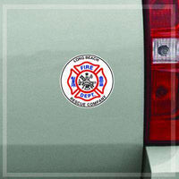Custom Fire Department Maltese Decal Sticker Set of 3 - DIG