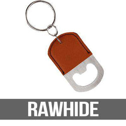  Oval Laserable Leatherette Bottle Opener Keychain - LZRFire Department Clothing