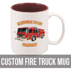  Customizable Firetruck Mug - SM11 - SUBFire Department Clothing