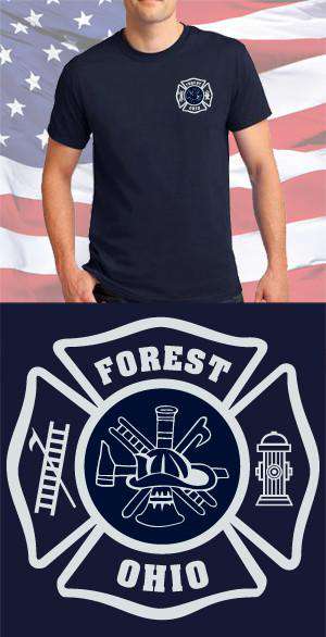 Screen Print Design Forest Fire Department Scramble Maltese CrossFire Department Clothing