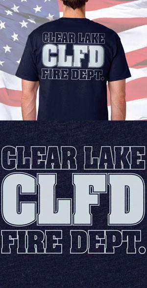 Screen Print Design Clear Lake Fire Department Back DesignFire Department Clothing