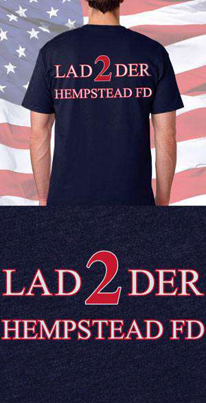 Screen Print Design Hempstead Fire Department Ladder Back DesignFire Department Clothing