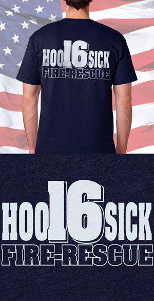 Screen Print Design Hoosick Fire Rescue Back DesignFire Department Clothing