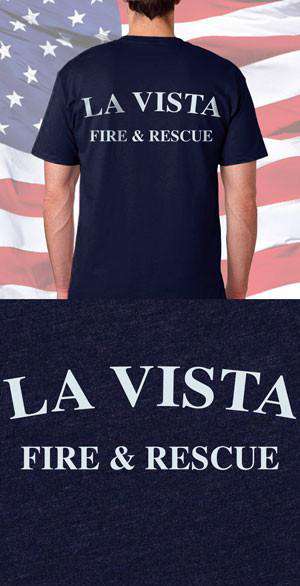 Screen Print Design La Vista Fire Rescue Back DesignFire Department Clothing