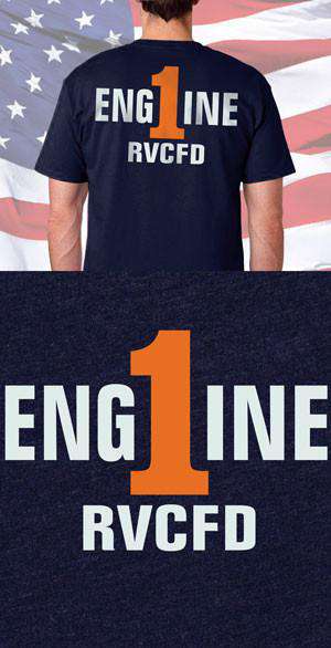 Screen Print Design Rockville Centre Fire Department Engine Back DesignFire Department Clothing