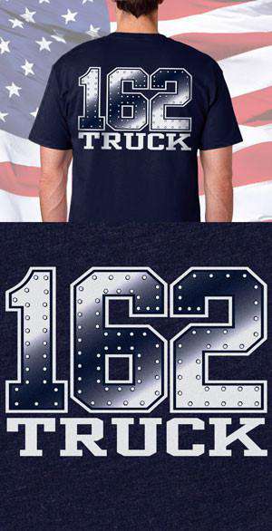 Screen Print Design Truck 162 Steel Plate Back DesignFire Department Clothing