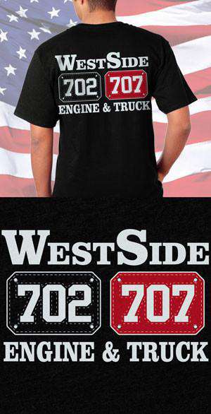 Screen Print Design West Hempstead Fire Department West Side Back DesignFire Department Clothing
