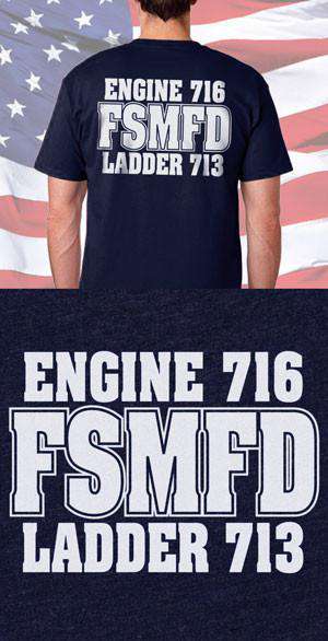 Screen Print Design FSMFD Back DesignFire Department Clothing