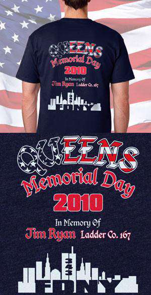 Screen Print Design Memorial Day Stars and Stripes Back DesignFire Department Clothing