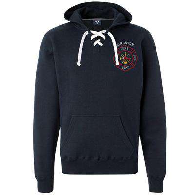 Sweatshirt Embroidered Hooded Hockey Style Sweatshirt with Scramble Maltese - J America - JA8830Fire Department Clothing