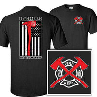 Red Striped Axe Flag Design, Thin Red Line Firefighter Shirt