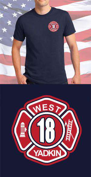 Screen Print Design West Yadkin Fire Department Maltese CrossFire Department Clothing