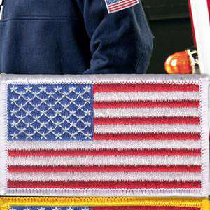 Customization Left Sleeve American Flag PatchFire Department Clothing