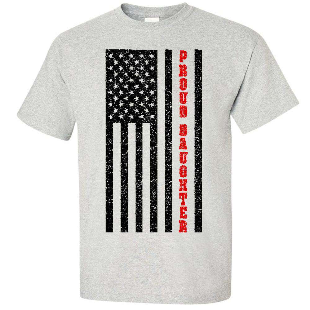  Firefighter printed T-Shirt "Proud Daughter" - Gildan 200 - DTGFire Department Clothing
