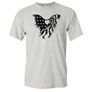  Printed Thin Blue Line Police Officer Shirt - "Patriotic Eagle" - Gildan G200 - DTGFire Department Clothing