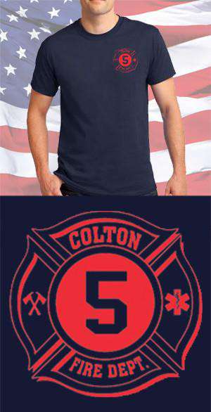 Screen Print Design Colton Fire Department Maltese CrossFire Department Clothing