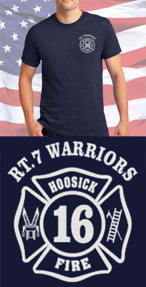 Screen Print Design Hoosick Fire Department Warriors Maltese CrossFire Department Clothing
