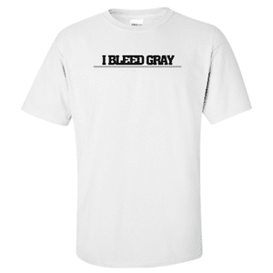  Printed Thin Gray Line Corrections Officer Shirt - "I Bleed Gray" - Gildan G200 - DTGFire Department Clothing